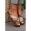(40) Women's White Criss Cross PU Leather Flat Slippers 2