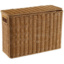 Wicker Storage Baskets with Lids, Rattan Woven Toy Organizer, Large Sundries Container for Living Room and Home Storage