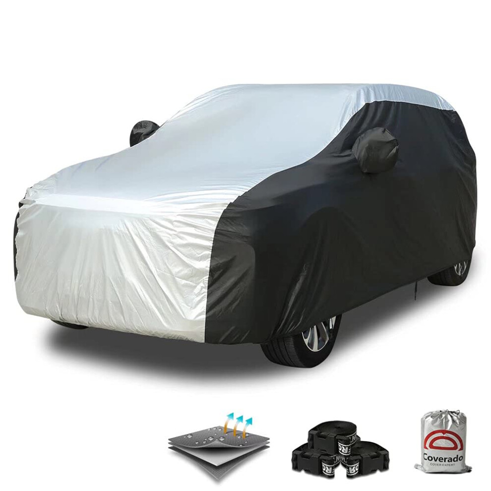 Suv Car Cover Waterproof All Weather Full Size 210D Outdoor Vehicle Protection For 206"-215" Suvs With Uv Dust Shield 6947110018195