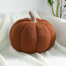 Halloween Pumpkin Pillows Decor 3D Brown Pumpkin Shaped Throw Pillow Cushion for Home Couch Sofa 13 Inch