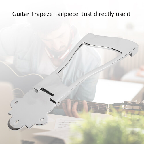 Coda a trapezio per chitarra, sei corde, metallo, argento 2