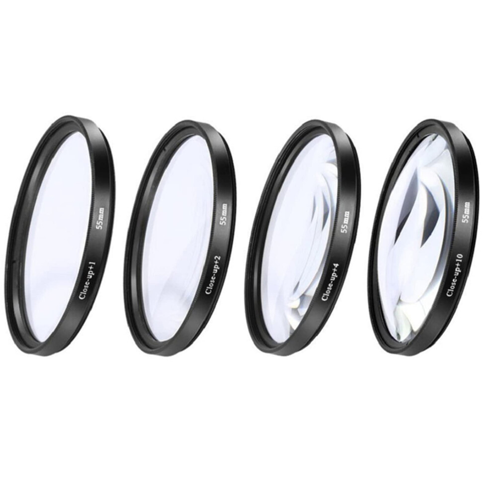 49-77Mm Close Up Filter Macro Lens Set +1 +2 +4 +10 For Nikon Pentax Sony Dslr Cameras 6493810611896