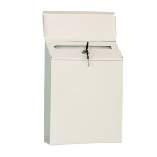 Key Lock Mailbox for Outside - Modern Metal Wall Mount Locking Mailbox for Letters, Envelopes, Home or Office Use