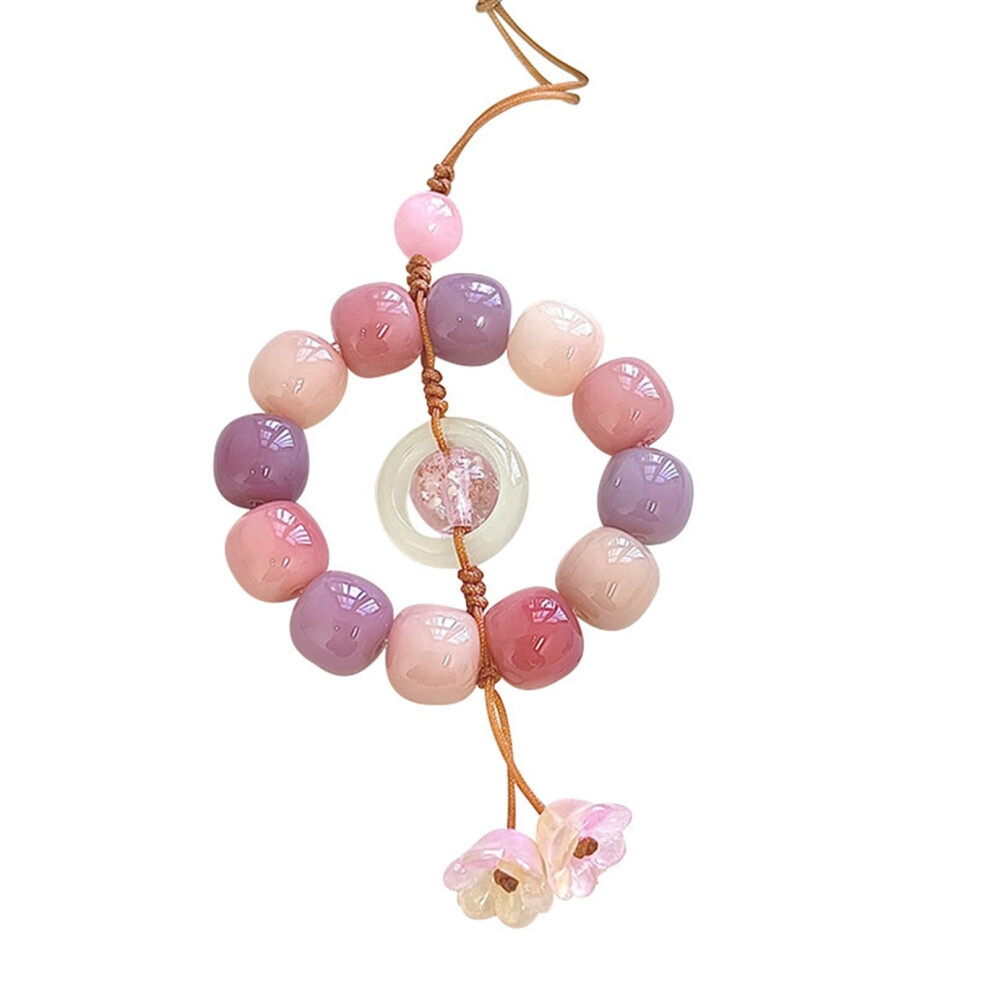 Chinese Style Mobile Phone Wrist Strap With Detachable Agate Beads Charms, Lanyard For Camera, Purse, And Keychains 6276012372518