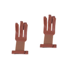 Finger Guard Archery Glove for Recurve Bow, Brown Thumb Protector, Adjustable Size, Durable Material, Archery Finger Protection