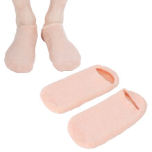 2 paires de chaussettes hydratantes orange 22x10 cm, couche de gel