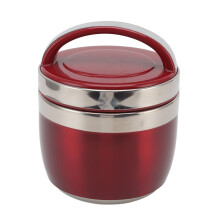 1,5 L Vakuum-Therm-Lunchbox, 304er Edelstahl rot, 14x18cm