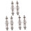 3 Sets Flash Light Stand Screw Adapter 1/4 to 3/8 Threaded Spigot Stud for Studio Lighting Equipment Easy Assembly 2pcs Each 1