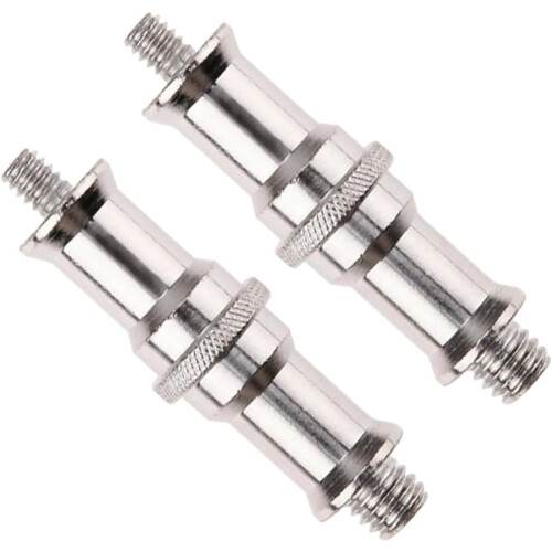 3 Sets Flash Light Stand Screw Adapter 1/4 to 3/8 Threaded Spigot Stud for Studio Lighting Equipment Easy Assembly 2pcs Each 2