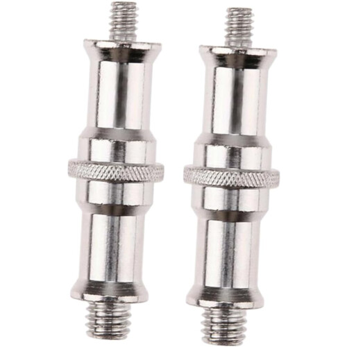 3 Sets Flash Light Stand Screw Adapter 1/4 to 3/8 Threaded Spigot Stud for Studio Lighting Equipment Easy Assembly 2pcs Each 1
