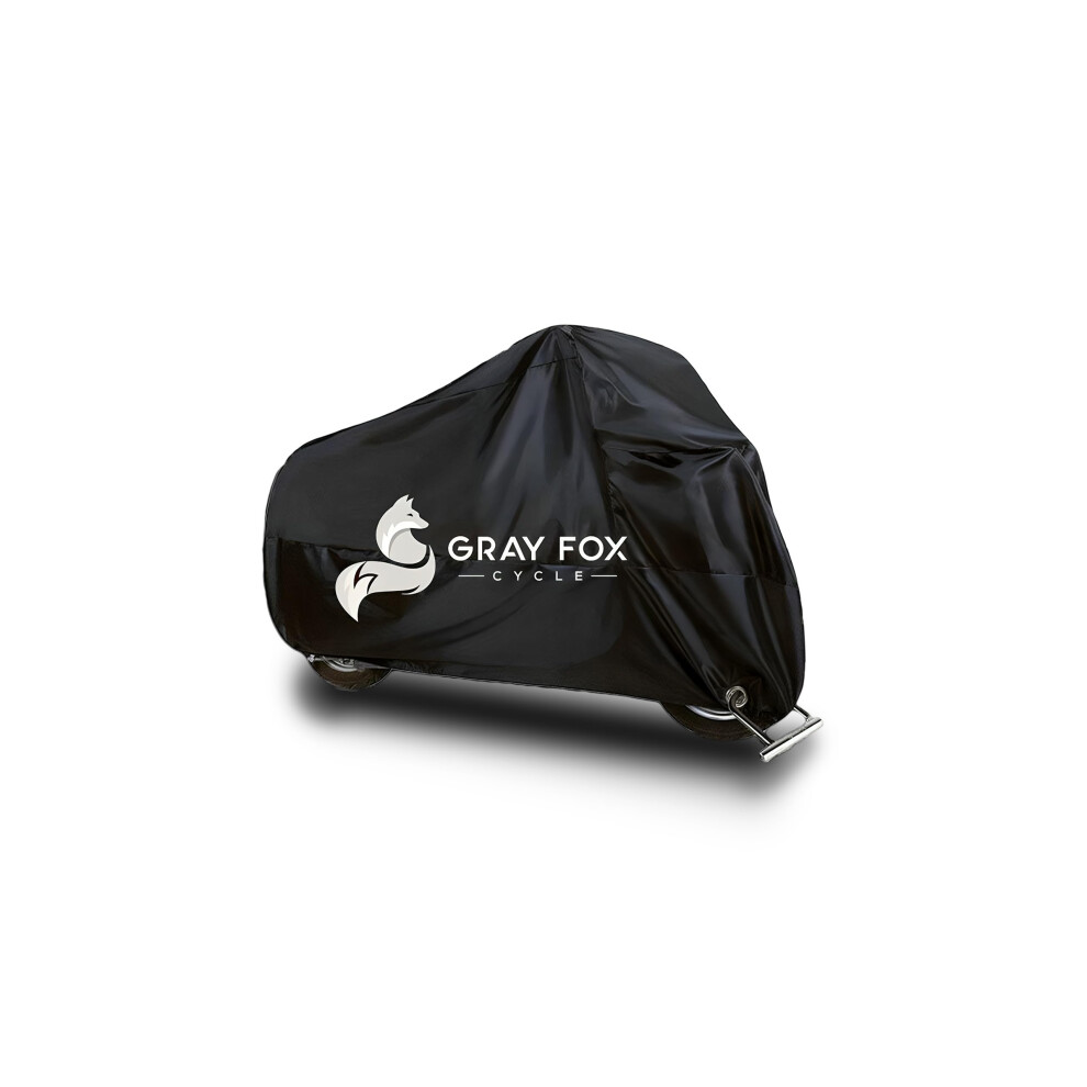 All-Season Waterproof Motorcycle Cover 2XL - Universal Outdoor Indoor Dust Protection, Tear-Proof With Lock-Holes Black 6947110019581