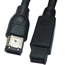 IEEE 1394 800 to 400 Cable 9 Pin Male to 6 Pin Male Black 1.5m 3m 4.5m Compatible Lengths
