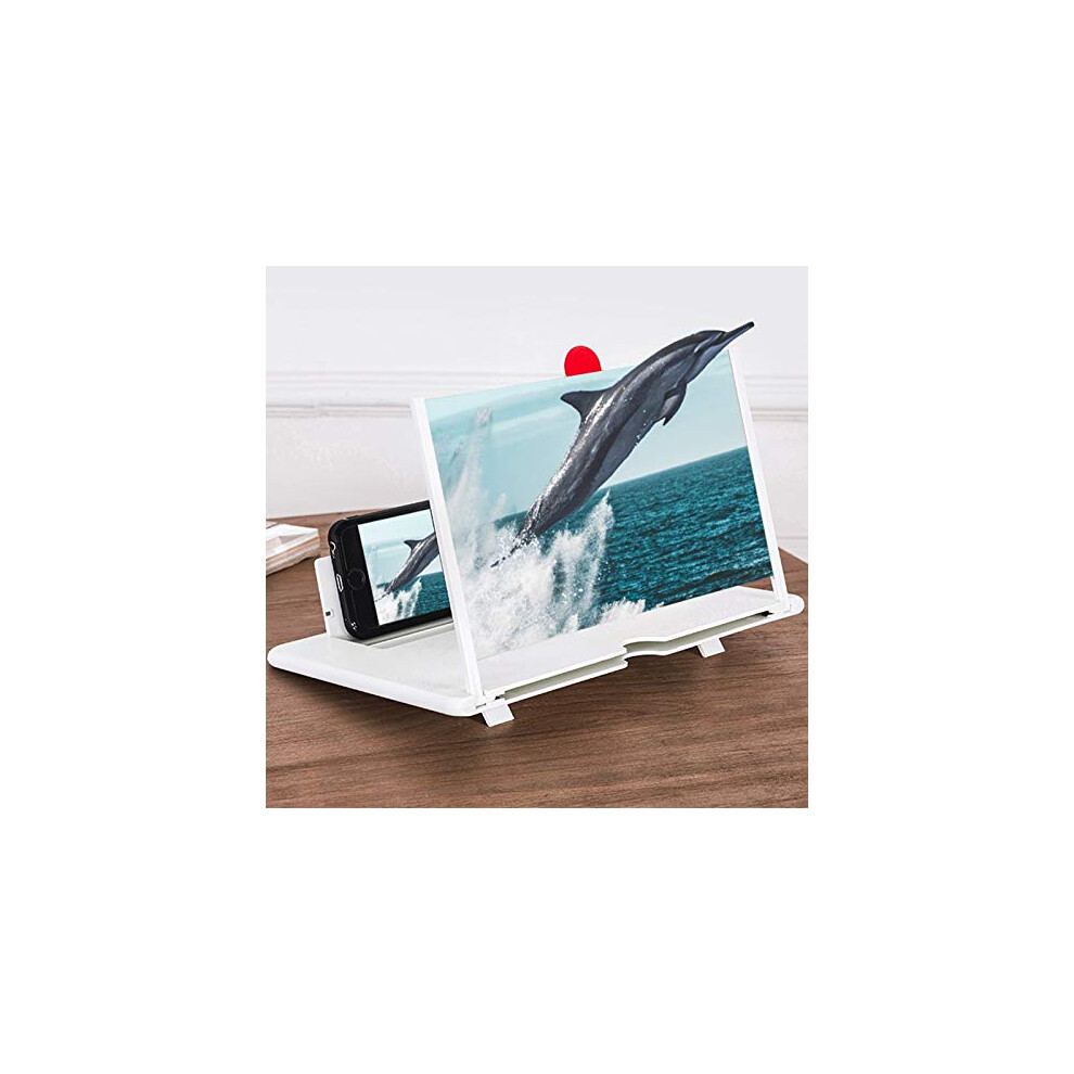 12" Phone Screen Magnifier, HD 3D Stretchable Amplifier for Mobile Movies and Videos, Fits All Smartphones