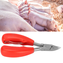 Multifunctional Piglets & Small Animals Teeth Clipper - Red Stainless Steel