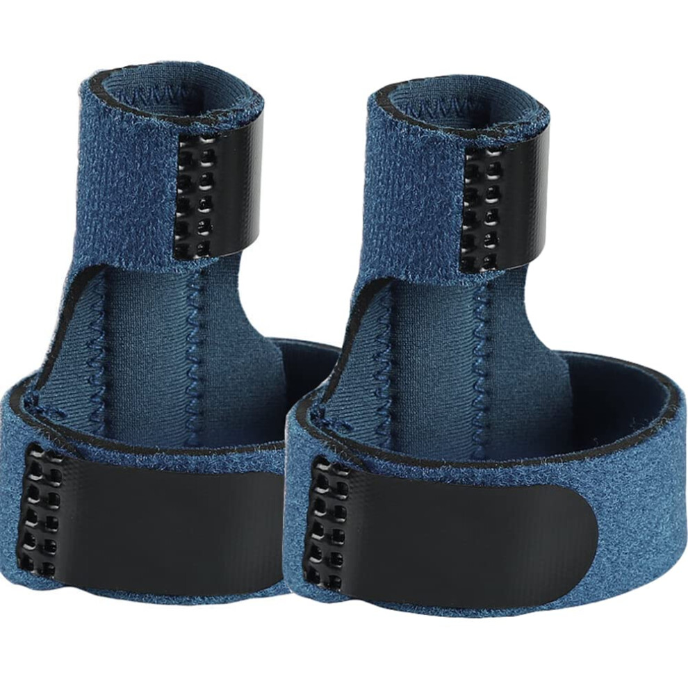 Blue Finger Splint Brace For Trigger Finger, Stabilizing Mallet Finger, Adjustable Size For Bent Or Broken Fingers And Thumbs