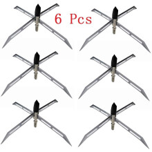 Turkey Hunting Broadheads 150 Grain 4-Inch Cutting Diameter Archery Arrow Points 6-Pack for Bowhunting