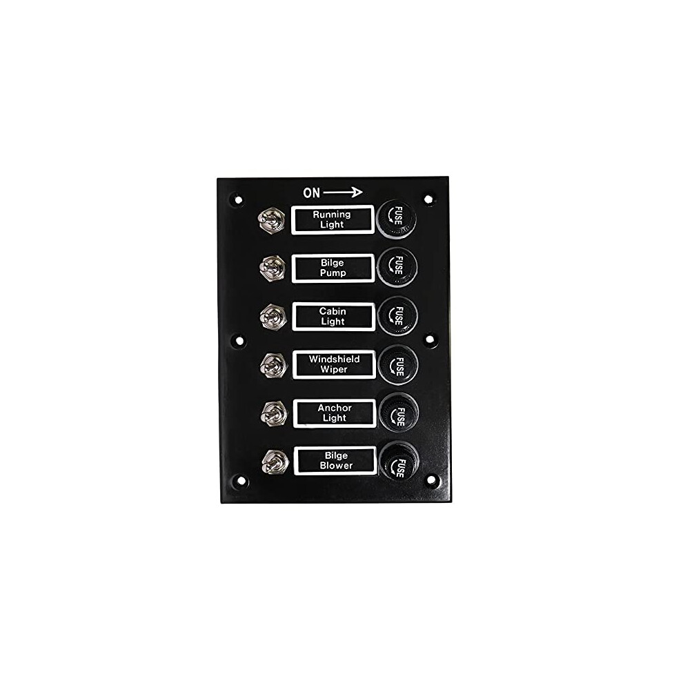 Dc 12V 24V 6 Position Switch Panel With Fuses Bakelite Toggle Switch For Marine Boat Rv Caravan Yacht Bus Accessories 6276012374581