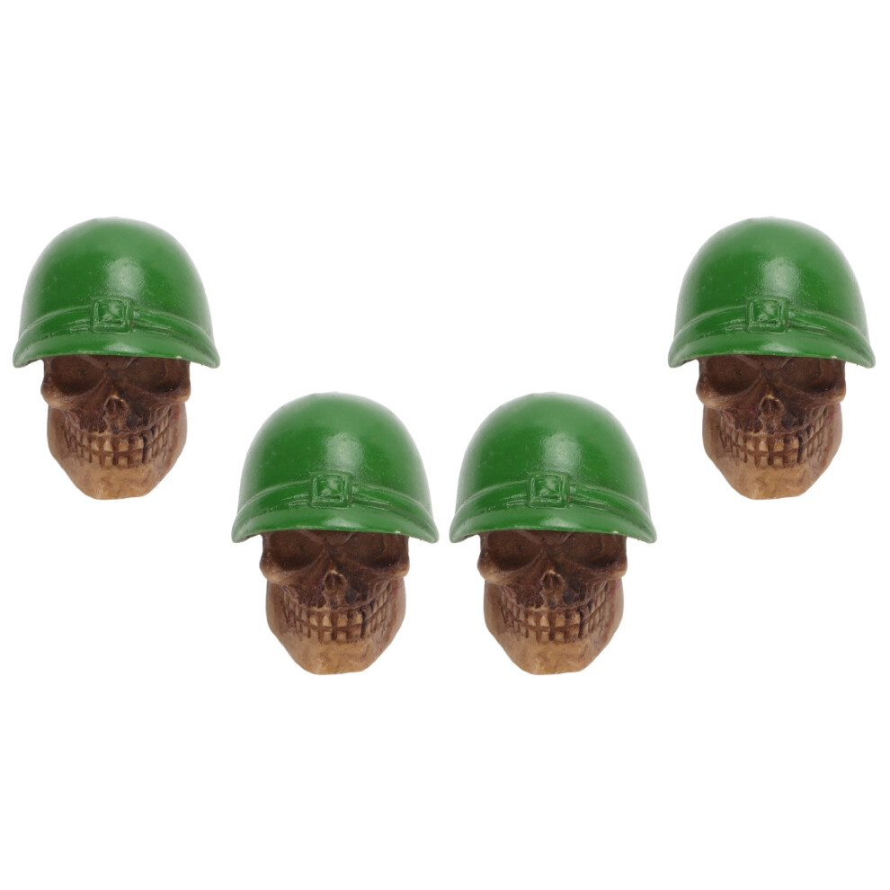 4PCS Green Skull Tire Valve Caps Anti-Oxidation ABS Copper for Cars Bikes Trucks-image-OPC-PJK82WC-NEW