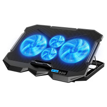 Laptop Cooling Pad for Dell Inspiron 14 5468, 4-Fan Laptop Cooler with LCD Display, Adjustable Height, Dual USB-A Ports