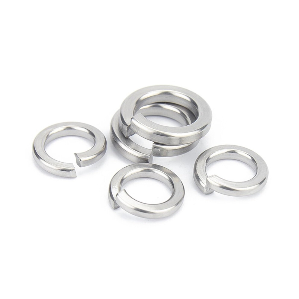 304 Stainless Steel Spring Split Lock Washer Set 5-100Pcs M1.6 To M24 Elastic Gasket Gb93 A2 For Various Applications 6276012375137