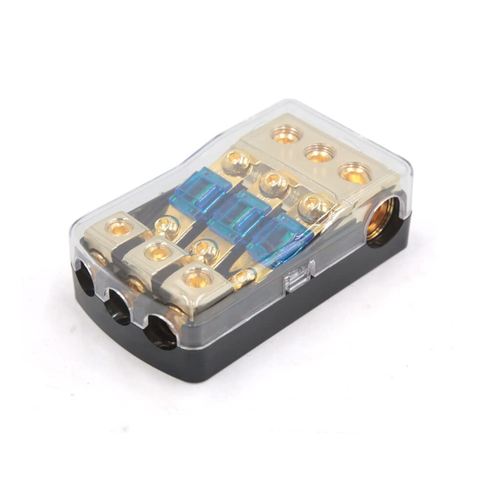 60A Audio Agu Style Circuit Breaker Fuse Holder 1 In 3 Out For Car Audio Amplifiers, 12V Compatibility 6276012375199