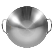 Stainless Steel Wok 14-Inch Nonstick Stir Fry Pan with Lid Outdoor Griddle and Kitchen Accessory Electric Frying Pan