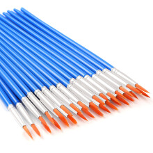 30 Pcs Round Paint Brushes Set for Miniature Detail Painting, Small Size, Durable Nylon Hair, Ideal for Art and Crafts