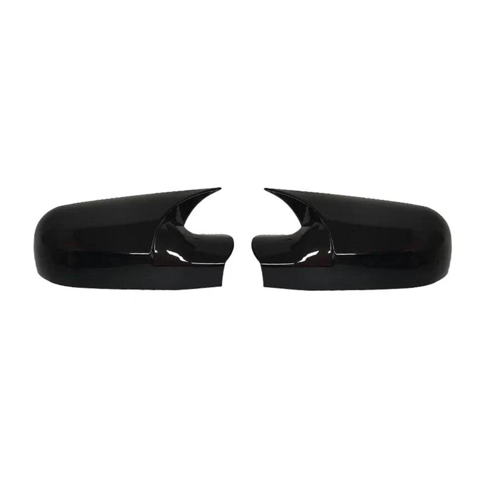 Wing Mirror Cover For Megane 2 Mk2 2002-2009 Glossy Carbon Fiber Style Side Rearview Mirror Cap Black 6276012375335