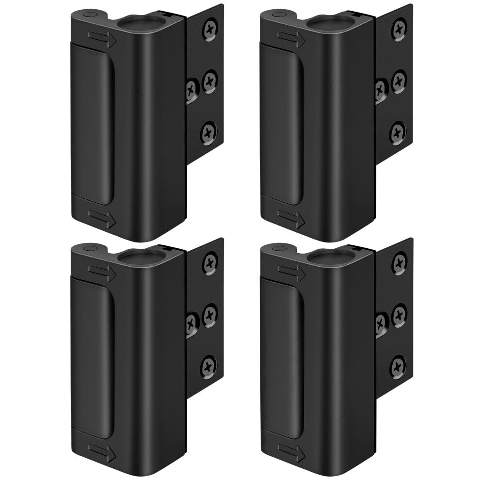 Metal Reinforcement Door Lock Security - Child Proof Front Door Lock with 800 lbs Strength, 8 Screws, Inside Deadbolt Latch Guard