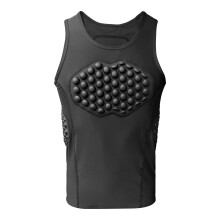 Football Padded Shirts with Rib Chest Back Pads Protector for Men, Compression Basketball Undershirt, Moisture-Wicking Fabric