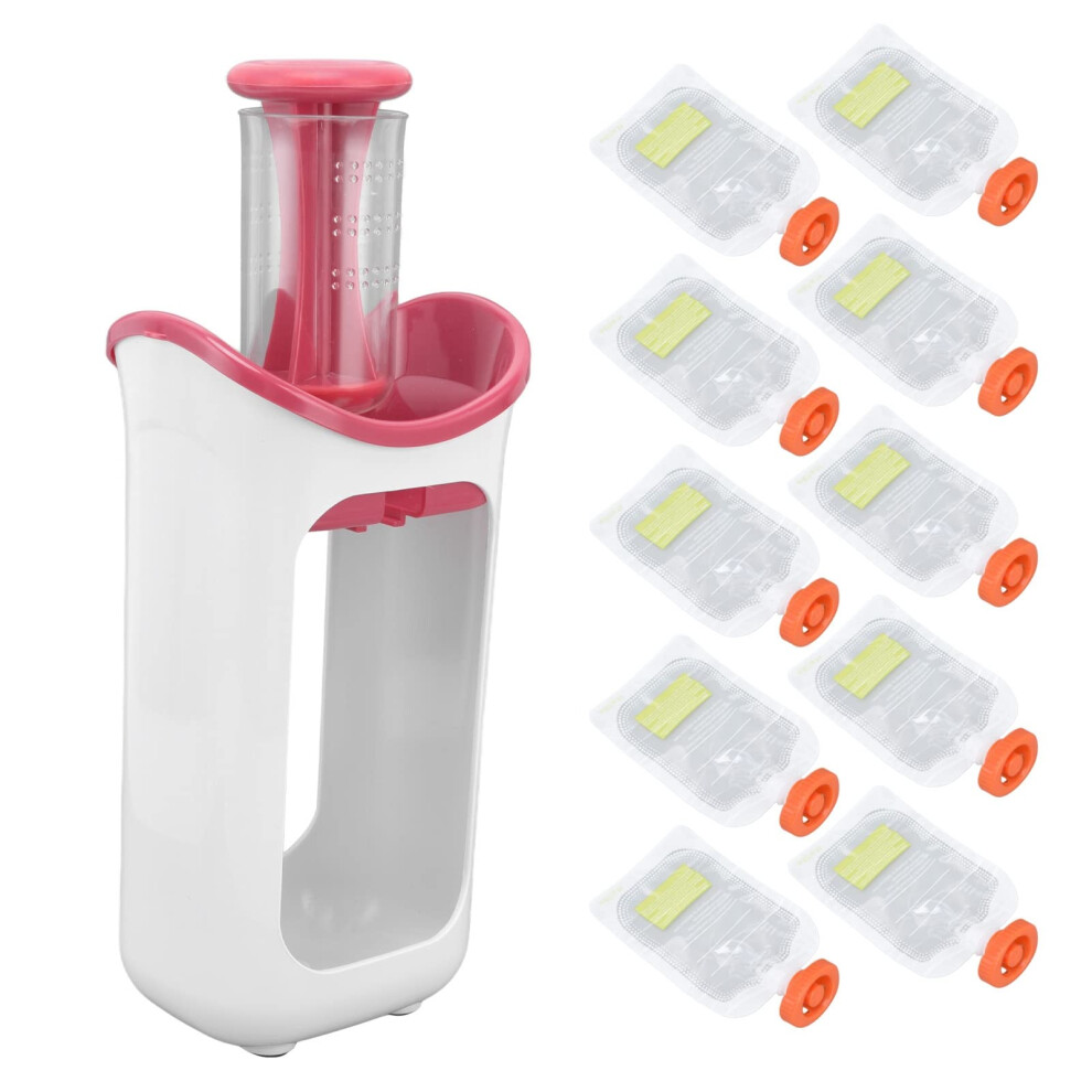 Baby Puree Maker Manual Blender for Infants, Efficient Easy to Use, Safe Red Food Processor for Homemade Baby Food