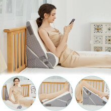 (1 X Wedge Pillow Set) Orthopedic Bed Wedge Pillow Set Adjustable Height Wedge Pillow For Sleeping