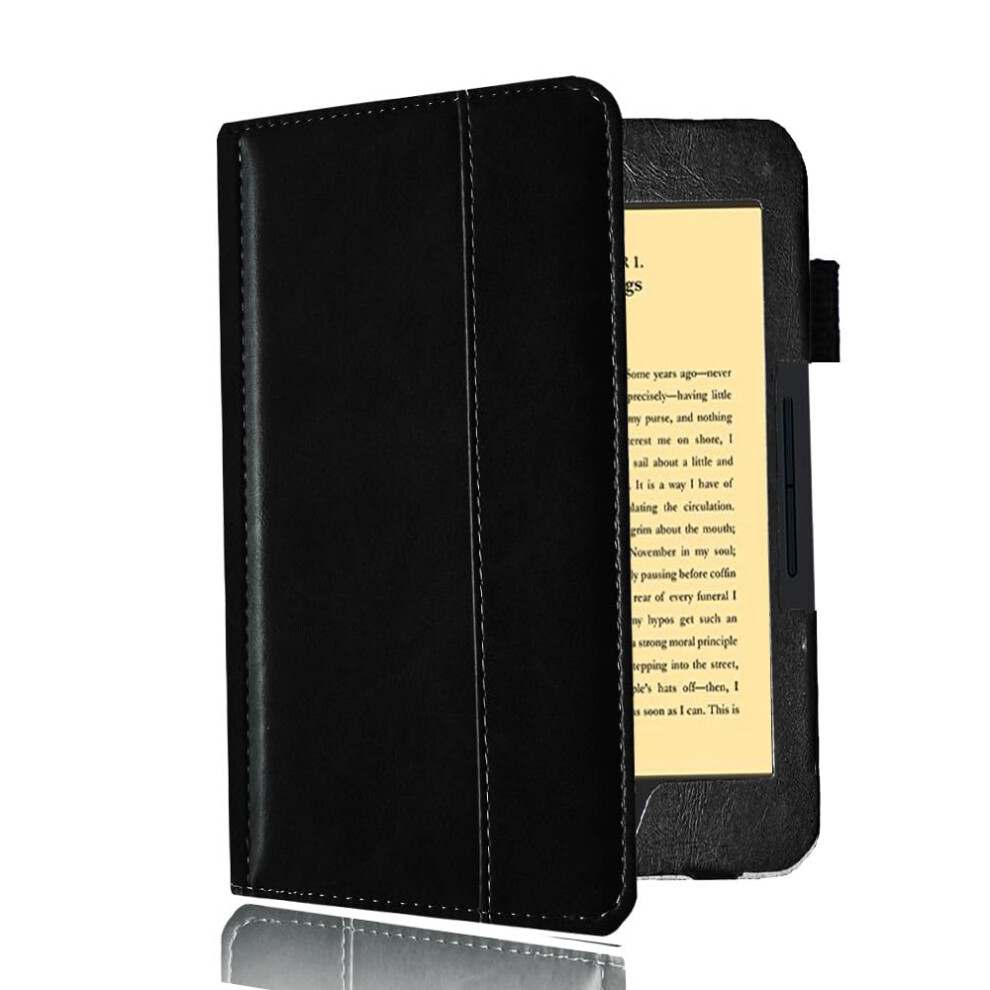 Case for Nook Glowlight Plus 2019, 7.8 Inch BNRV700 Ultra Slim Leather Cover, Full Coverage Folding Rugged Case in Black