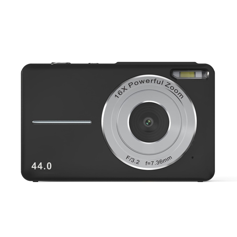 Digital Camera 1080P Fhd 44Mp Compact Camera With 16X Zoom For Kids Teens Seniors Beginners Portable Black 6947110022925
