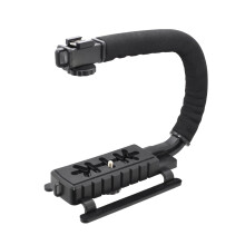 Ultra-Light U Shape Flash Bracket Stabilizer Mount for Canon PowerShot SX740 HS, Supports Flashes, Lights, and Microphones