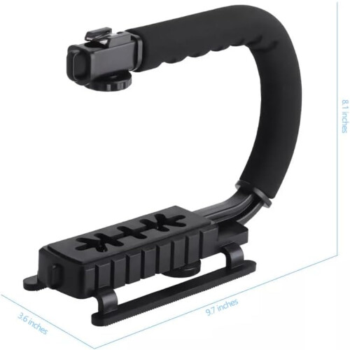 Ultra-Light U Shape Flash Bracket Camera Support Mount for Pentax K-3 Compatible with Flashes Lights Microphones 1