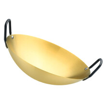 Steel Wok for Stoves, Small Nonstick Stainless Frying Stir Fry Pan, Heavy Duty Cookware for Household Kitchen Use
