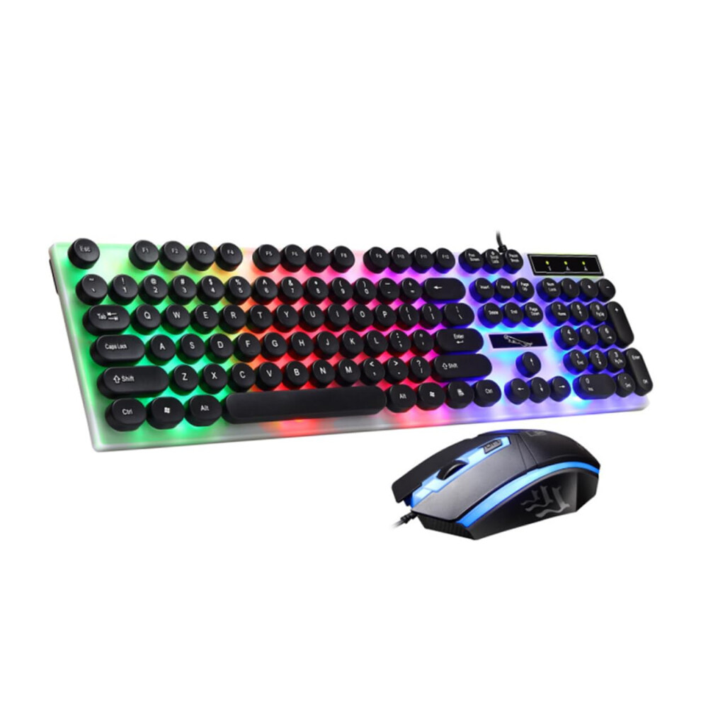 Wired Computer Keyboard And Mouse Set With Led Backlight, Portable Design For Laptop And Desktop Compatibility 6276012376059