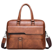 Leather Laptop Bag for Men 16.1 Inch, Premium Convertible Briefcase, Compatible Shoulder Crossbody Handbag