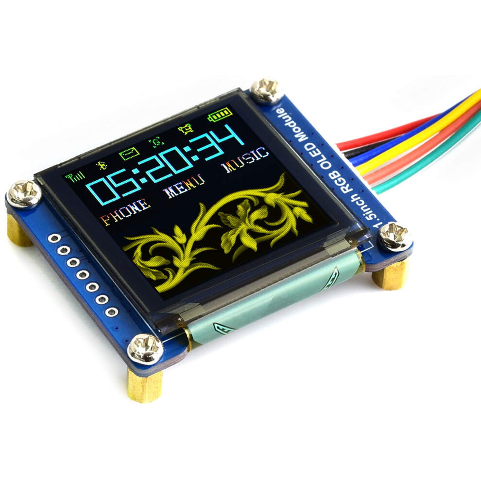 1.5 Inch Rgb Oled Display Module 128X128 Pixels 16-Bit 65K Colors Spi Interface For Arduino Raspberry Pi Jetson Nano Stm32 6482260574684