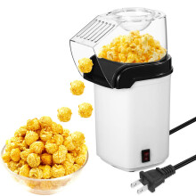 3.5 Quart Hot Air Popcorn Maker, 1200W Oil-Free Mini Popcorn Machine for Home, Fast 2 Min Popping, Food Safe