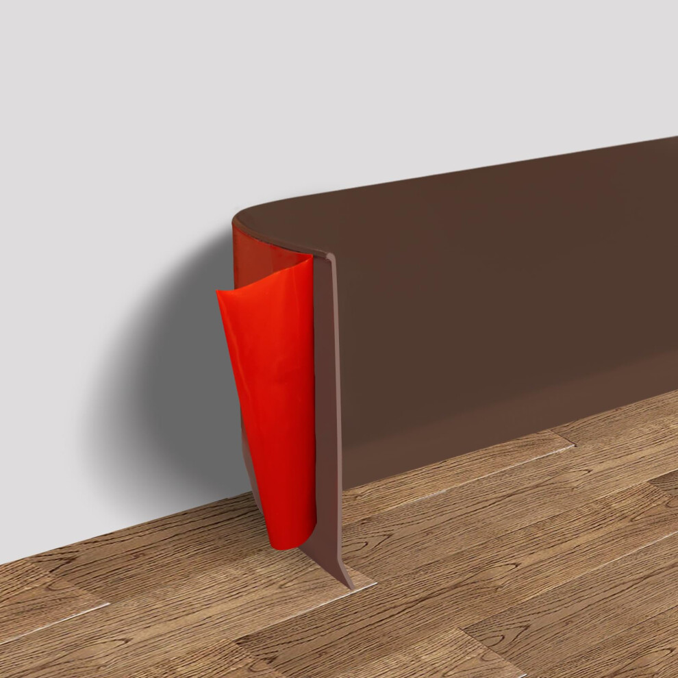 Vinyl Wall Base Molding Trim 4 Inch Flexible Self Adhesive Rubber Peel And Stick 60 Feet Brown Baseboard Trim 6493810614439