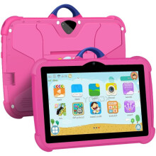 7 Inch Android Tablet with 2GB RAM, 32GB Storage, Quad-Core Processor, Dual Camera, 3800 mAh Battery, Pink Color