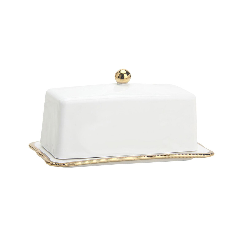 Ceramic Butter Dish Butters Holder Dessert Plate for Freezer Dining