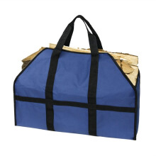 Log Tote Carrying Bag Canvas Firewood Carrier for Indoor Fireplace and Outdoor Camping, Brass Color Garden Carry Bag