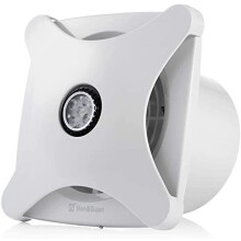 8 Inch Exhaust Fan with LED Light, 110V/28W Low Noise Ventilation Blower for Kitchen, Bathroom, Attic, Greenhouse White