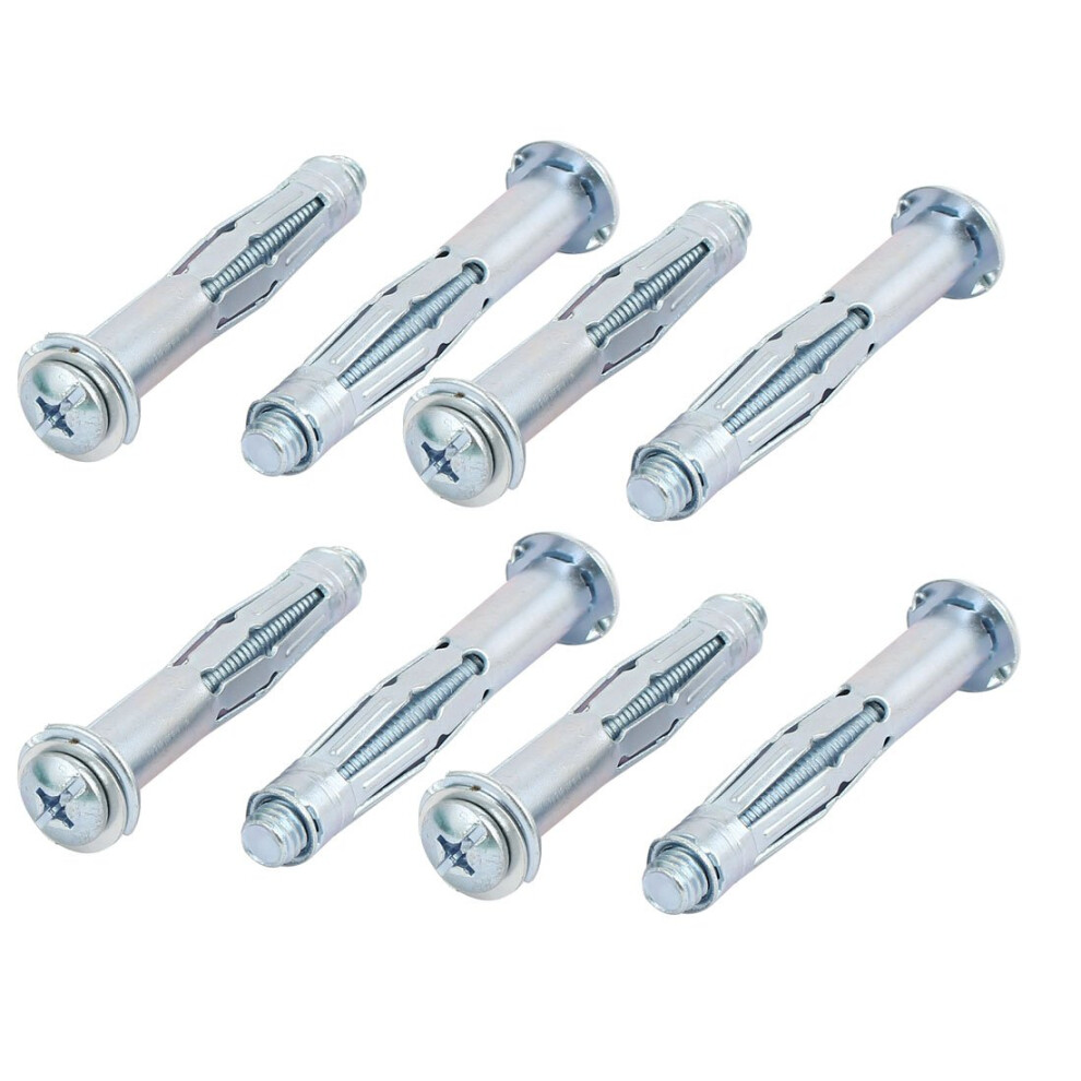 M8x70mm Thread Expansion Bolt Sleeve Anchor Set For 14Mm-32Mm Hollow Walls, 8 Pieces Heavy Duty Anchors 6482260575544