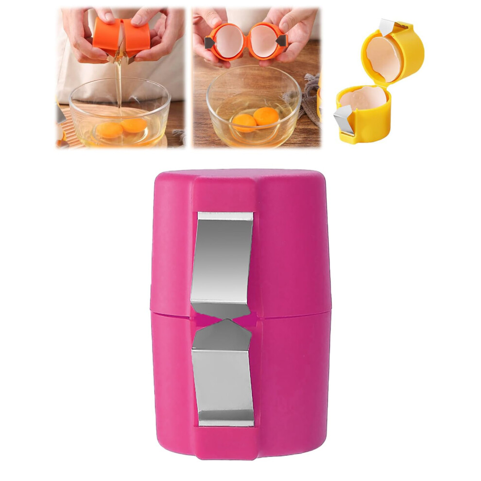 Egg Shell Opener for Hard Boiled Eggs, 2025 Upgrade Pink Egg Peeler Tool, Efficient Egg Cracking and Separator Gadget-image-OPC-PJK88JK-NEW