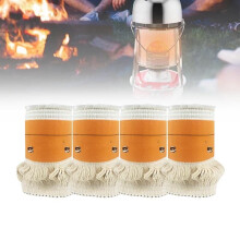 Kerosene Stove Heater Replacement Wick 4 Pieces 65mm Diameter Cotton Glass Fiber Core for Camping Cooking Heating