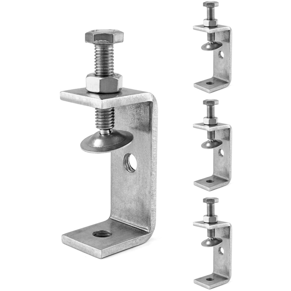 304 Stainless Steel C Clamp, 4 Pack Heavy Duty C-Clamps For Automotive And Home Improvement Projects 6947110024981